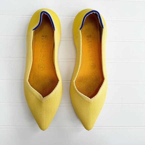 Rothy's Shoes - Rothy's The Point Flat Yellow Shoes